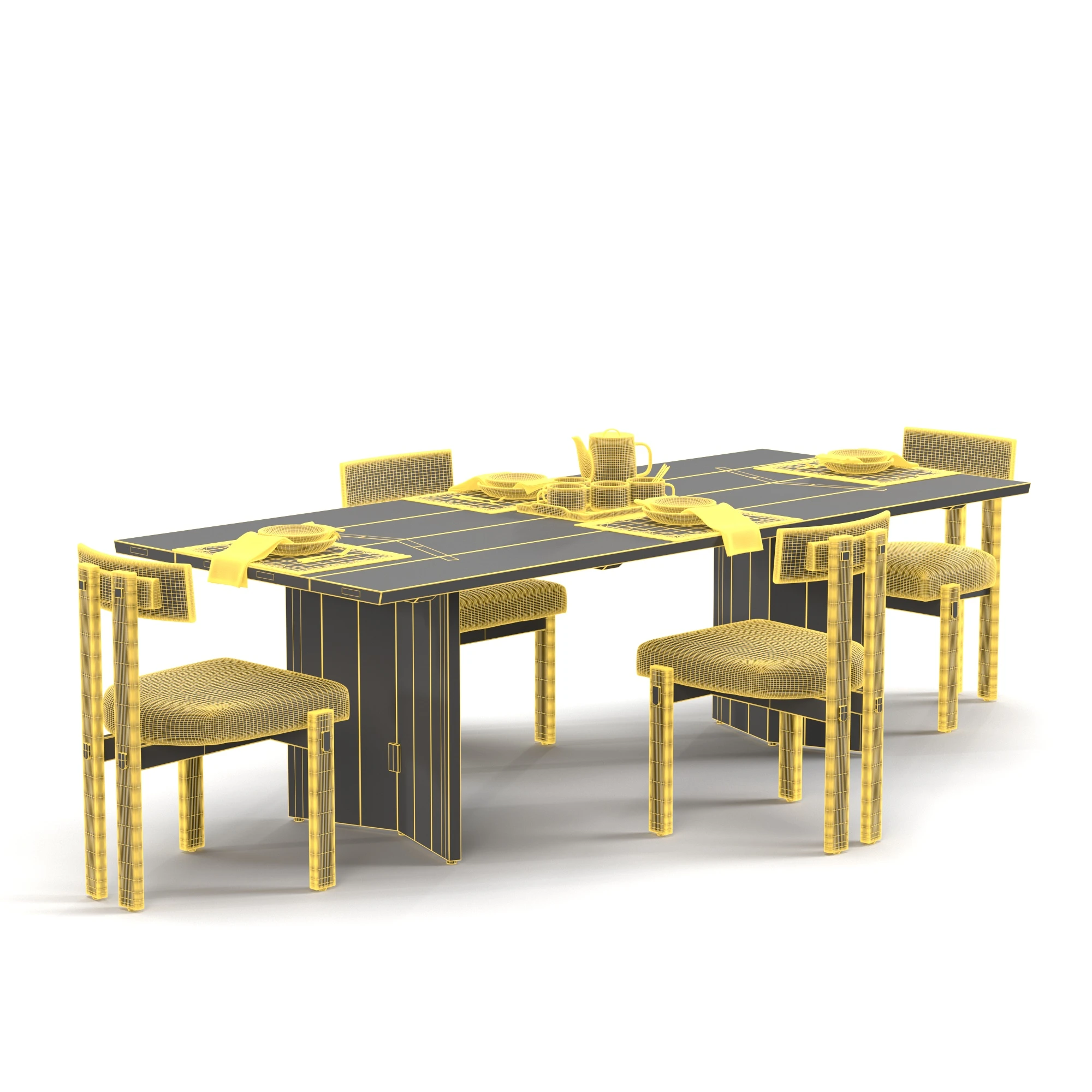 Dining Set 13 3D Model_07